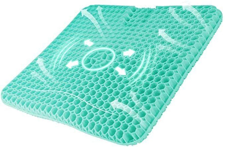 "SAFIR" XL honungskudde för rullstol - Mjuk, stötdämpande och andningsbar (46x43x3,5) - Honungskudde - Seniorliving