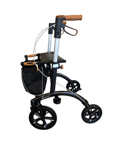 Saljol Aluminium - rollator - Lättviktsrollator av hög kvalitet med fantastiska detaljer (6,4 kg) - Udendørs rollator - Seniorliving