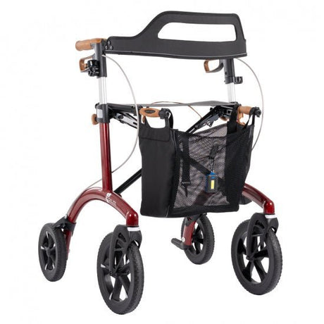 Saljol Aluminium - rollator - Letvægtsrollator i høj kvalitet med fantastiske detaljer (6,4 kg) - Udendørs rollator - Seniorliving