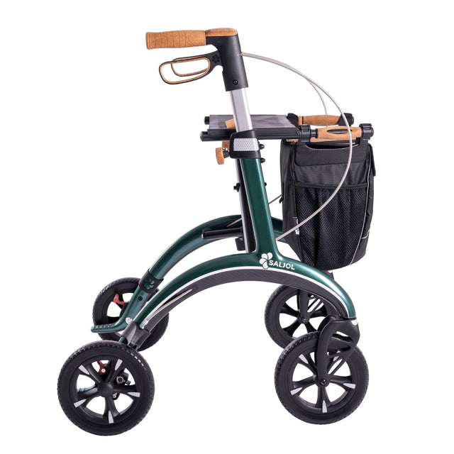 SALJOL "Luksus” kulfiber rollator - unikt tysk design og ultra letvægtsrollator. Kun 5,8 kg - Udendørs rollatorer - Seniorliving