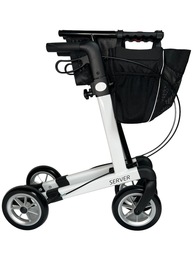 “SERVER” aluminium rollator - smart, let og klassisk. 6 flotte farver. Bløde punkterfrie hjul! - Udendørs rollatorer - Seniorliving