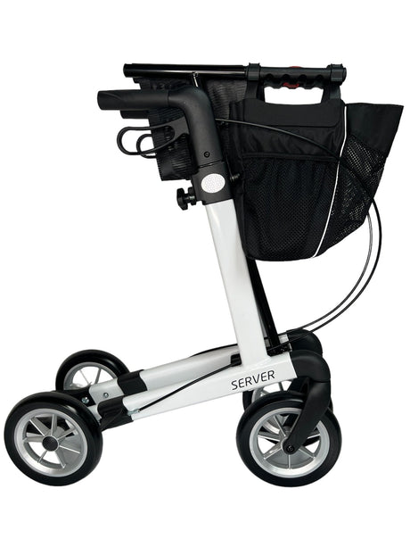 “SERVER” aluminium rollator - smart, let og klassisk. 6 flotte farver. Bløde punkterfrie hjul! - Udendørs rollatorer - Seniorliving