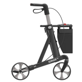 "SERVER HD" - extra bred sits på 55 cm. Finns i 2 storlekar. Lättviktsrollator - Udendørs rollatorer - Seniorliving