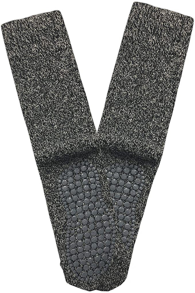 Skridsikker uldstrømpe med blød inderside (35-46). Mod kolde fødder. 2 farver