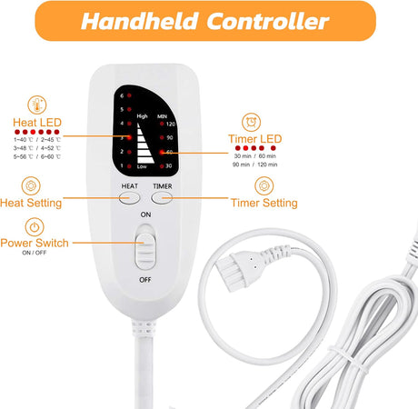 Varmepude til nakke, ryg, skuldre & ømme muskler – Justerbar varme & automatisk sluk - varmepude - Seniorliving