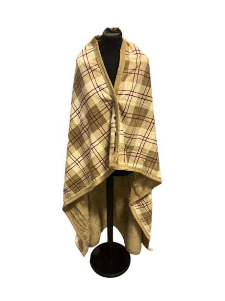 XL - poncho i mjuk babyfleece – multifunktionell poncho och filt i ett - Poncho - Seniorliving