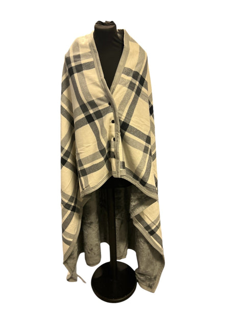 XL - poncho i mjuk babyfleece – multifunktionell poncho och filt i ett - Poncho - Seniorliving