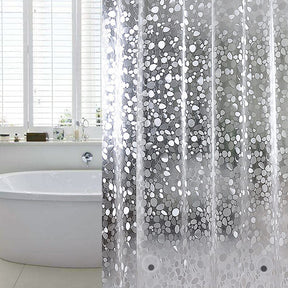Antibakteriell duschdraperi med vackert ZEN - mönster - 183 x 200 cm. Neutral färg - Duschdraperi - Seniorliving
