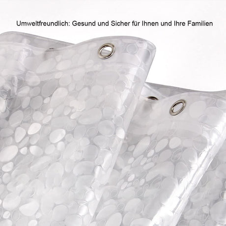 Antibakteriell duschdraperi med vackert ZEN - mönster - 183 x 200 cm. Neutral färg - Duschdraperi - Seniorliving