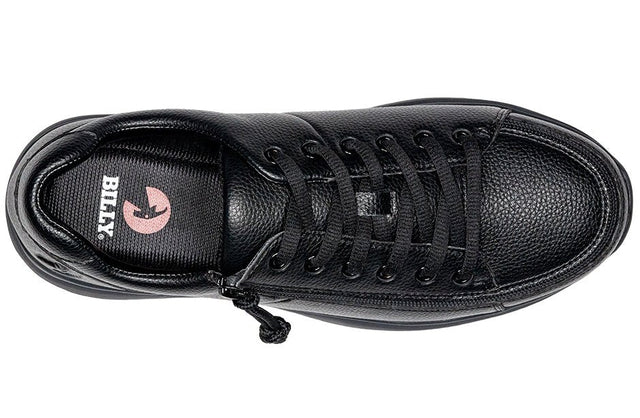 BILLY Comfort WORK - Blixtlåsskor i äkta läder för män (Extra Wide). Lämplig för fotskenor! - dragkedja skor - Seniorliving