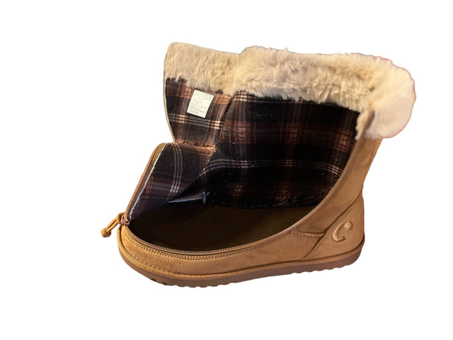 BILLY Cozy Boots: Bred vinterkänga med blixtlås – Ideell för breda fötter och skenor - dragkedja skor - Seniorliving