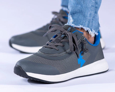 BILLY - "Young Sport Inclusion One". Unika sneakers/träningsskor med dragkedja. GRÅ - Skor med dragkedja - Seniorliving