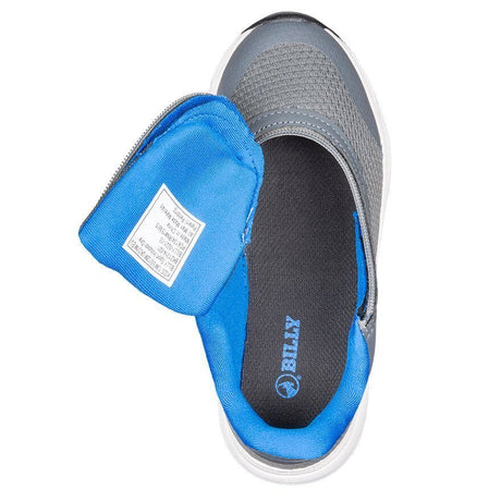 BILLY - "Young Sport Inclusion One". Unika sneakers/träningsskor med dragkedja. GRÅ - Skor med dragkedja - Seniorliving