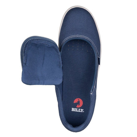 BILLY - Zip skor/sneaker för sport och aktivitet. BRED modell. Stötdämpande! Blå - Skor med dragkedja - Seniorliving