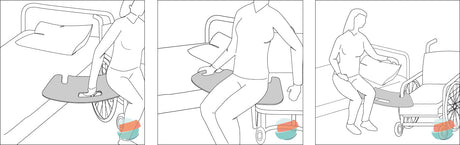 BUFFALO Transferboard - Lätt, säker och ergonomisk design för enkla förflyttningar - Glidbräda - Seniorliving