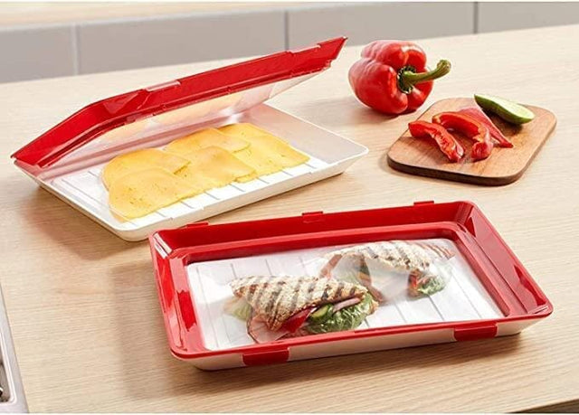 CLEVER TRAY - Smart bricka med återanvändbar folie. Mikrovågsugn och frostsäker❄️ - Seniorliving