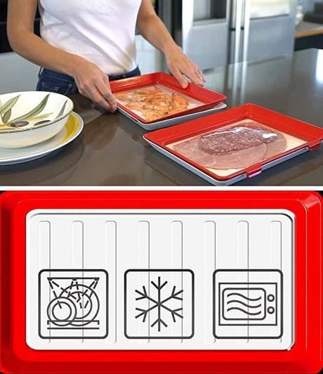 CLEVER TRAY - Smart bricka med återanvändbar folie. Mikrovågsugn och frostsäker❄️ - Seniorliving