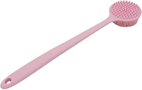 Dubbelfunktionell badborste - mjuk/fast silikon. Extra längd. 2 färger - Diverse badrumstillbehör - Seniorliving