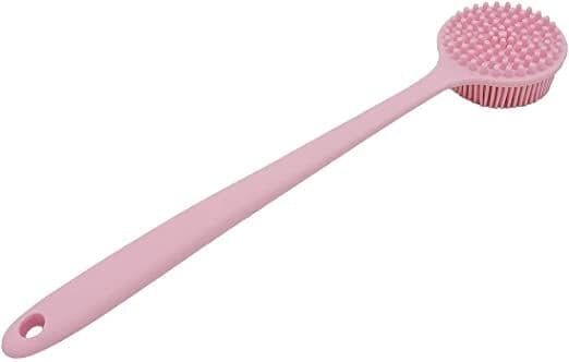 Dubbelfunktionell badborste - mjuk/fast silikon. Extra längd. 2 färger - Diverse badrumstillbehör - Seniorliving
