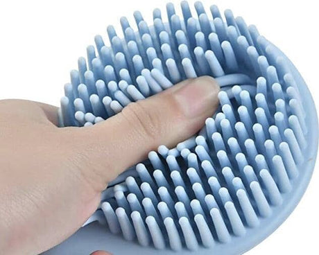 Dubbelfunktionell badborste - mjuk/fast silikon. Extra längd. 2 färger - Diverse badrumstillbehör - Seniorliving