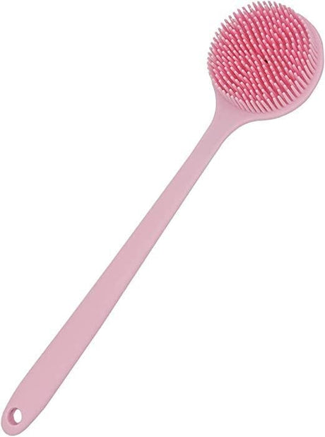 Dubbelfunktionell badborste - mjuk/fast silikon. Extra längd. 2 färger - Diverse badrumstillbehör - Seniorliving