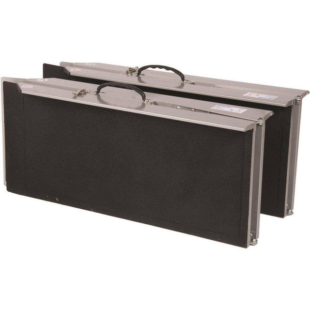 Dubbelvikt bagageramp, aluminium. 2 separata hopfällbara ramper. Halkfri. - Resväska ramper - Seniorliving