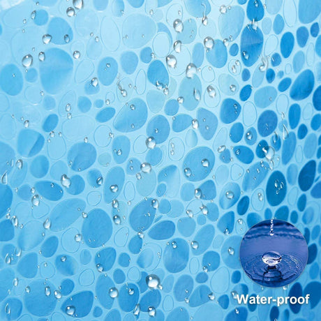 Duschdraperi - Vackert blått mönster. Antibakteriell och vattentät. 2 storlekar - Duschdraperi - Seniorliving