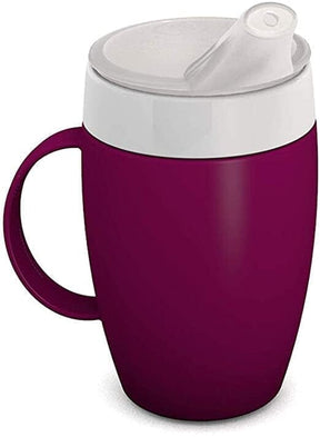 Ergonomisk drickskopp med ett handtag och drickspip - 3 olika färger - Drickskopp med pip - Seniorliving