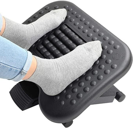 Ergonomiskt fotstöd med massagerulle - med lätt justerbara vinklar. 44 x 33 cm - Fotstöd - Seniorliving