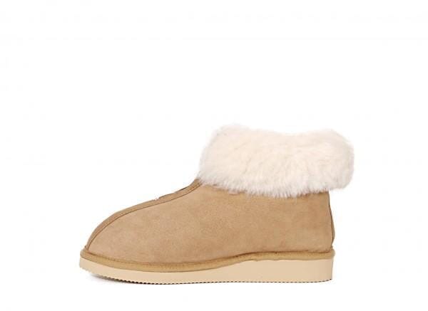FÖRSÄLJNING! Tofflor med mjukt lammskinn - Med dragkedja &amp; fast skumsula. Liten i storleken. - Seniorliving