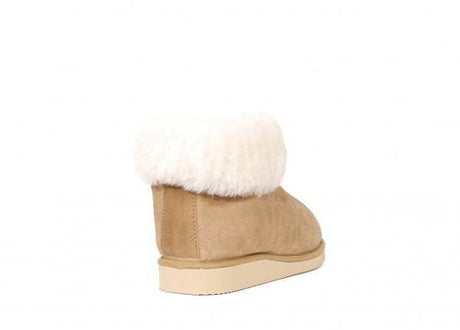 FÖRSÄLJNING! Tofflor med mjukt lammskinn - Med dragkedja &amp; fast skumsula. Liten i storleken. - Seniorliving