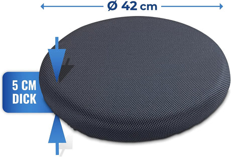 Gelkudde med 360˚ rotation - mjuk och läcker. Lätt att vända. Hål i mitten. 42 x 42 cm - Vridbara kuddar - Seniorliving