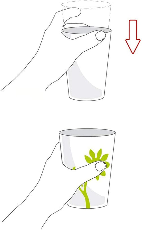 Halkfri drickskopp med pip - Återanvändbar. Kan användas i mikrovågsugn + diskmaskin - Drickskopp med pip - Seniorliving