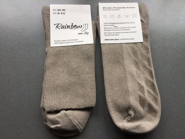 Halkfria ABS - strumpor utan kantresår. Super kvalitet. (36 - 46). BEIGE/SAND - Strumpor - Seniorliving