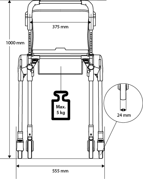 "HESTIA" inomhusvagn. Smart, stabil och hopfällbar. Lyxmodell. NY - Inomhusvandrare - Seniorliving