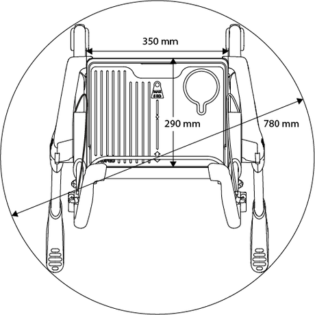 "HESTIA" inomhusvagn. Smart, stabil och hopfällbar. Lyxmodell. NY - Inomhusvandrare - Seniorliving