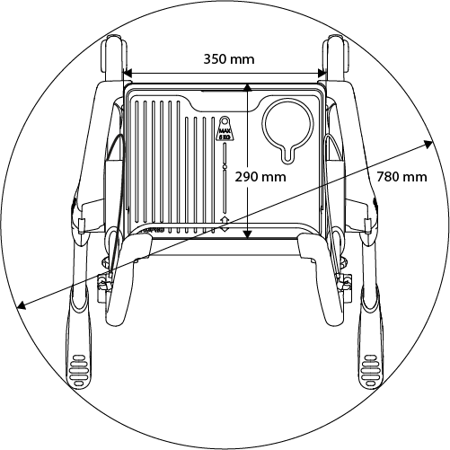 "HESTIA" inomhusvagn. Smart, stabil och hopfällbar. Lyxmodell. NY - Inomhusvandrare - Seniorliving