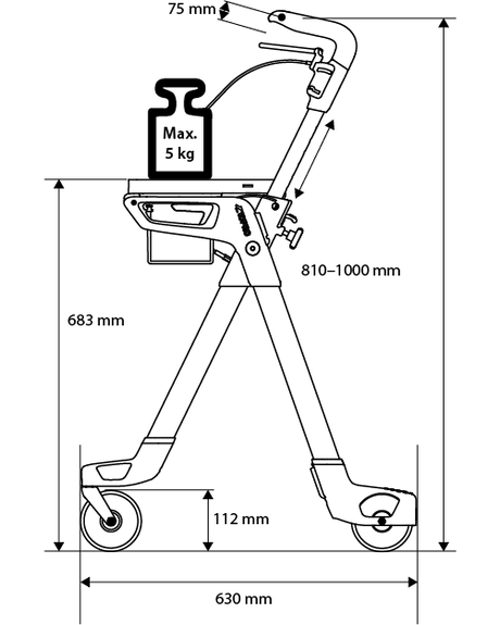 "HESTIA" inomhusvagn. Smart, stabil och hopfällbar. Lyxmodell. NY - Inomhusvandrare - Seniorliving