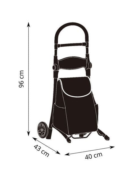 KOALA - Lätt Shoppingvagn/ shoppingväska - Handtag med inbyggd sits. 2 färger - Kundvagn - Shopper - Seniorliving