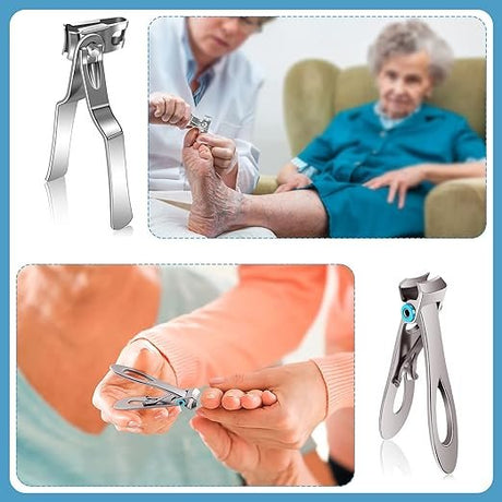 Luksus negleklippersæt med 4 dele - Professionel neglepleje. Ideel til tykke negle. - långskaftade nagelklippare - Seniorliving