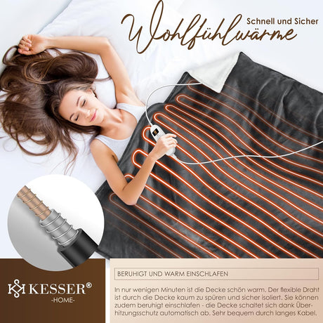 MEDISANA XL värmefilt - Få ultimat komfort och mys. 180 x 130 cm - värmefilt - Seniorliving