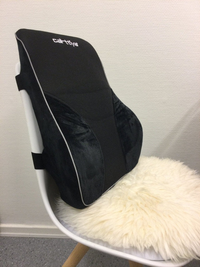 Mjuk svankkudde &amp; ryggstöd - Med kylande gel &amp; memory foam. (44x40x12) - Lumbal kudde - Seniorliving