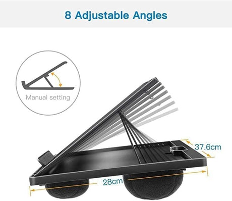 Multifunktionellt justerbart datorbord - enkelt och enkelt att justera i 8 vinklar - Nattduksbord - Seniorliving