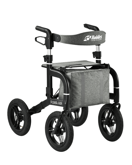 "OFFROAD" Puma Air Rollator - Solid, smart och stabil. 9,8 kg - Utomhusvandrare - Seniorliving