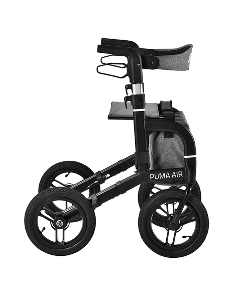 "OFFROAD" Puma Air Rollator - Solid, smart och stabil. 9,8 kg - Utomhusvandrare - Seniorliving