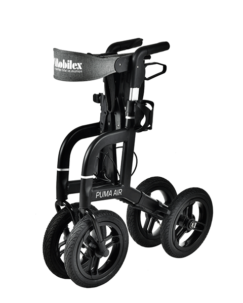 "OFFROAD" Puma Air Rollator - Solid, smart och stabil. 9,8 kg - Utomhusvandrare - Seniorliving