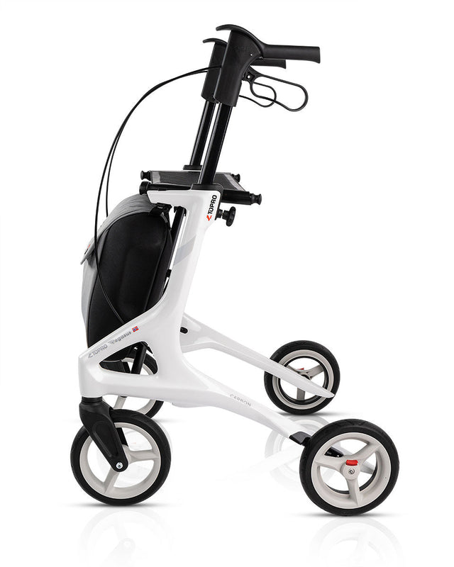 PEGASUS kolfiberrollator - Ultralätt, lyxig &amp; skandinavisk design. Väger endast 6,6 kg - Utomhusvandrare - Seniorliving