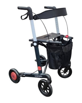 "ROLLO - SAFE bromsrollator". Lättviktsrollator med unikt bromssystem. UNIK - Utomhusvandrare - Seniorliving