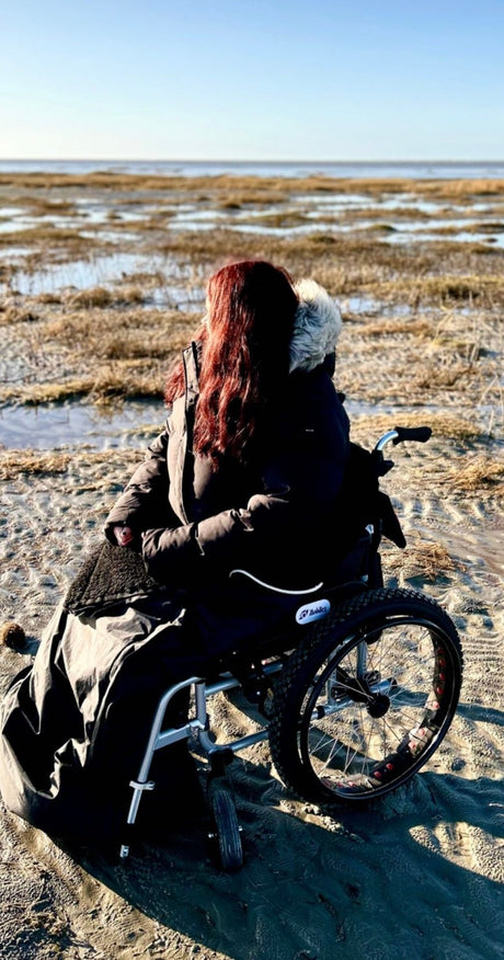 Rullstolsväska i mjuk &amp; varm termisk fleece Vattentät och andas. 2 färger. Handgjorda - Termiska påsar - Seniorliving