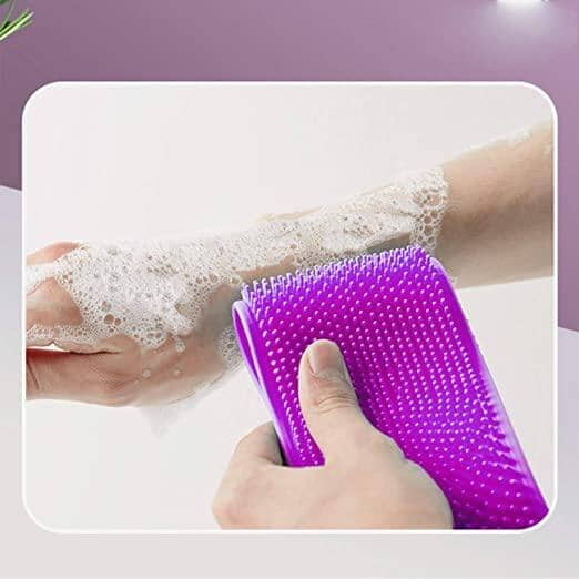 Smart silikon ryggskrubber för bad - 2 sidor &amp; handtag. Hypoallergen (11 x 76 cm) - Diverse badrumstillbehör - Seniorliving
